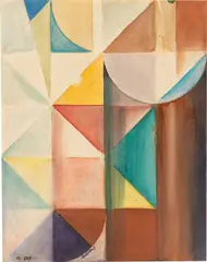 Fritz Stuckenberg, Ohne Titel, 1919, Gouache und Bleistift auf Papier