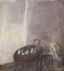 Klaus Fußmann, Interieur, 1972, Öl auf Leinwand