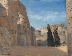 Paul Friedrich Meyerheim, Luxor, 1893, Öl auf Leinwand. Doubliert