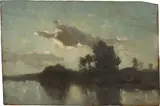 Barbizon, um 1860, Gewitterhimmel (Ciel d' orage), Öl auf Holz