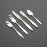 Gio Ponti, Diamond flatware, 1958, sterling silver, stainless steel
