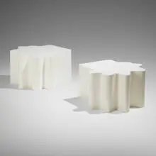 Wendell Castle, Rare Cookie Cutter tables, pair, 1969, acrylic