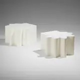 Wendell Castle, Rare Cookie Cutter tables, pair, 1969, acrylic