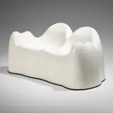 Wendell Castle, Molar Group settee, c. 1968, gel-coated fiberglass, rubber