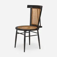 Dining chair by Joaquim Tenreiro, c. 1960, lacquered caviuna, cane, sold Jun 2024