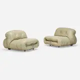 Afra & Tobia Scarpa, Soriana lounge chairs, pair