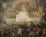 The Last Judgement by English School, oil on canvas, sold May 2016