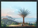 Two views of Naples by Italian School 19th century, gouache, sold May 2016
