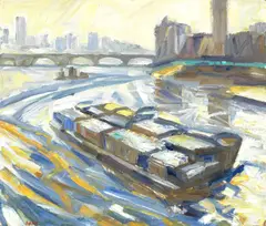Barges at Blackfriars by Nick Schlee, offered May 2016