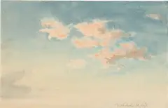 Morgenhimmel by Ernst Ferdinand Oehme, 1838, Aquarell auf Papier, sold Nov 2025