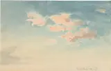 Ernst Ferdinand Oehme, Morgenhimmel, 1838, Aquarell auf Papier