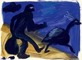 Rainer Fetting, Ohne Titel, 1982, Tempera auf Zeichenkarton