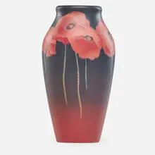 Exceptional Painted Mat vase by Harriet Elizabeth Wilcox for Rookwood Pottery, sold May 2019
