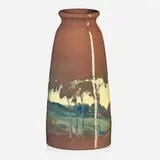 Edward Diers for Rookwood Pottery, Banded Scenic Iris Glaze vase