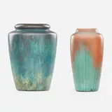 Clewell Pottery, Two copper-clad vases