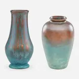 Clewell Pottery, Two copper-clad vases