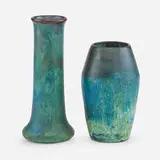 Clewell Pottery, Four copper-clad vases