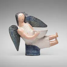 Jean Derval, Angel, 2002, glazed earthenware