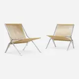 Poul Kjærholm, PK 25 lounge chairs, pair