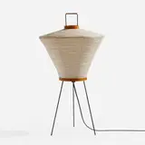 Isamu Noguchi, Akari light sculpture, model 4A, washi paper, bamboo, enameled steel, cane