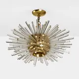 Bakalowits & Söhne, Miracle chandelier, c. 1965, brass, glass