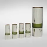Massimo Vignelli, Tableware set, 1957, silver plate, glass