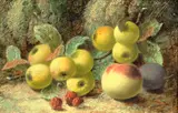 Oliver Clare, Still lifes, a pair, both signed, oil on board, oil on canvas