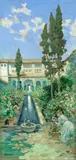In the garden, a pair by Juan Aldaz y Sancho, both signed, oil on panel, offered May 2016