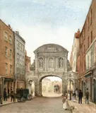 View of Temple Bar by R Rushen, Sold with another work (2), offered May 2016