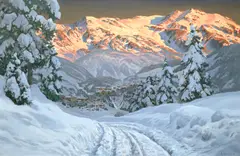 Alois Arnegger, View of an alpine village