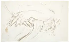 Ruhende Hände by Otto Dix, 1933, Silberstift auf Papier, sold Jun 2012