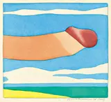 Tom Wesselmann, Seascape Prick”, 1978, Pochoir und Prägedruck auf Velin