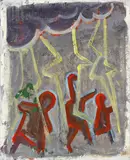 Phantome by Karl Hofer, Um 1952, Öl auf Leinwand, sold Jun 2015