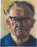 Curt Querner, Selbstbildnis im September, 1973, Aquarell auf Papier