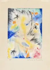 Fritz Stuckenberg, Stuckenberg an Campendonk, 1920, Aquarell auf Papier auf Unterlagekarton montiert