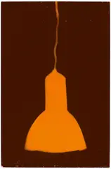 Isa Genzken, Lampe, 1992, Sprühlack, in Schablonentechnik, auf beschichteter Spanplatte