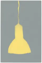Isa Genzken, Lampe, 1992, Sprühlack, in Schablonentechnik, auf beschichteter Spanplatte