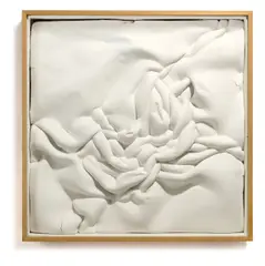 Ferdinand Spindel, Schaumstoffobjekt, 1972, Bemalter Schaumstoff in Holzbox