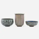 Harrison McIntosh, Small vase and two small bowls