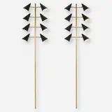 Stilnovo, Wall-mounted lamps, pair, c. 1955, brass, enameled aluminum