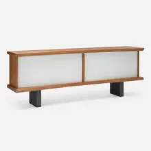 Charlotte Perriand, Rare Bahut, c. 1958, mahogany, laminate, lacquered wood