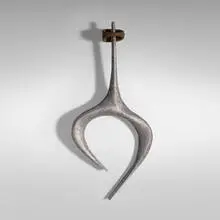 Rare Argente door knocker by Paul Evans, c. 1965, cast aluminum, copper, sold Jun 2024
