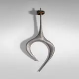 Rare Argente door knocker by Paul Evans, c. 1965, cast aluminum, copper, sold Jun 2024