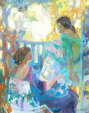 'Sur le Balcon' by Monique Angele Baroni, offered May 2016
