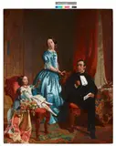 A family portrait by Friedrich von Amerling, oil on canvas, offered May 2016