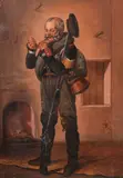 Vasili Fedorovich, Non-commissioned officer of Caucasian Sapper Battalion in campaign uniform, oil on canvas