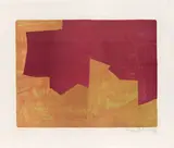 Komposition in Burgunderrot und Orange by Serge Poliakoff, 1963, Farblithografie auf Bütten, sold Jan 2022