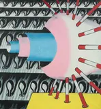 Ulrich Knispel, Technik III, 1968, Öl auf Leinwand