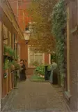 Ernst Oppler, Stiftshof, 1908, Öl auf Leinwand