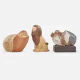 Betty Davenport Ford, Small guinea pig, hedgehog, and lion sculptures